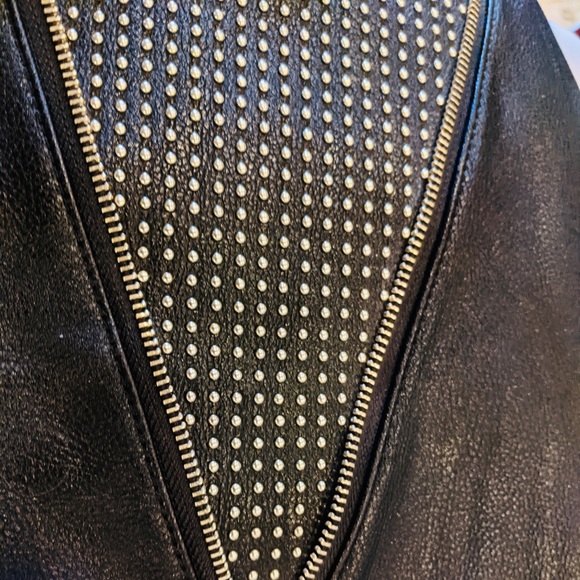 LIONEL Crossbody Black Vegan Leather Woven Chain Rope Studs Zip Tassel NWOT - Picture 3 of 10